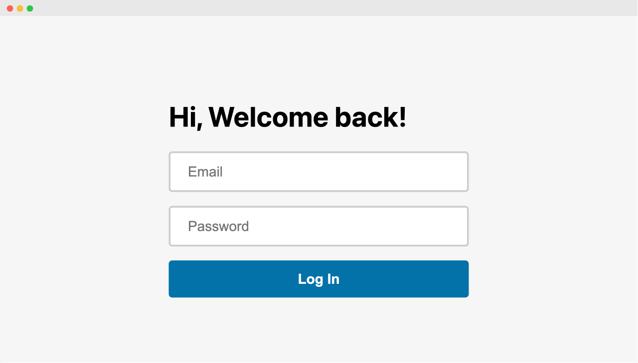 Login form